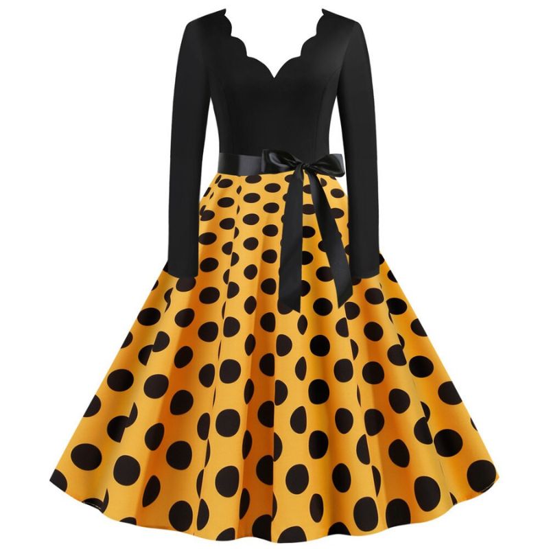 robe-vintage-annee-60-avec-manches