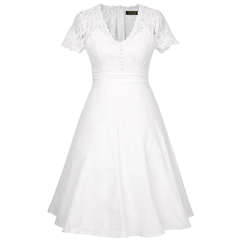 robe-vintage-annee-60-dentelle