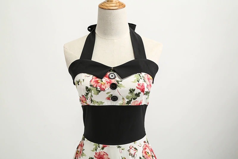robe-annee-80-pin-up-fleurie