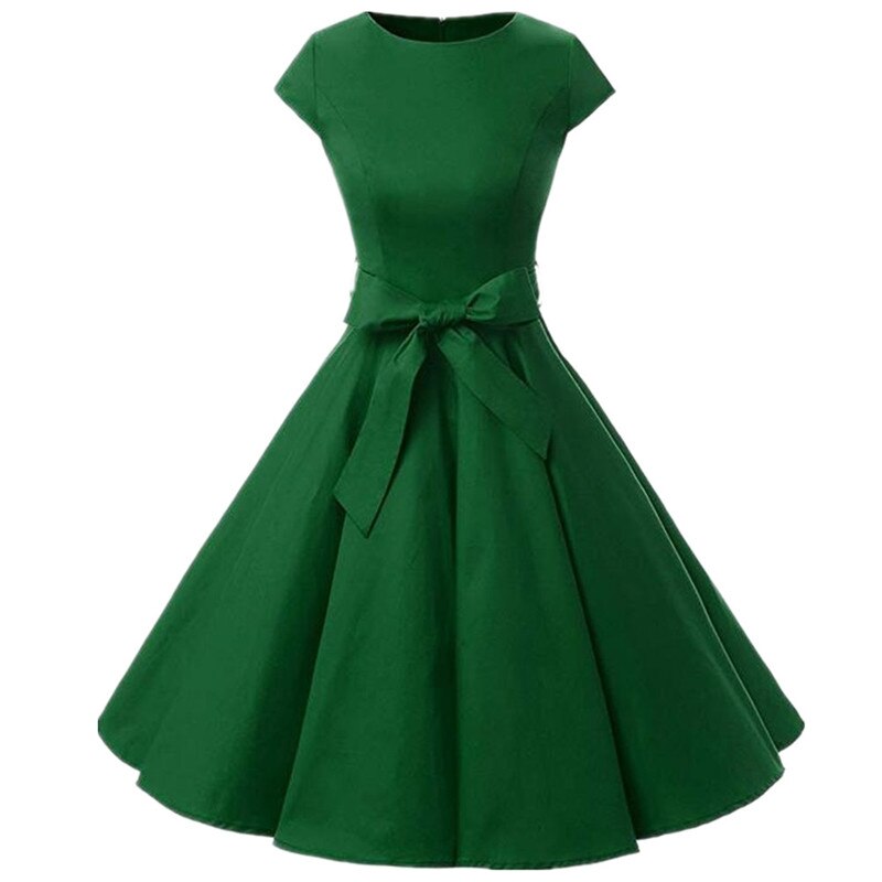 robe-vintage-verte-annee-50