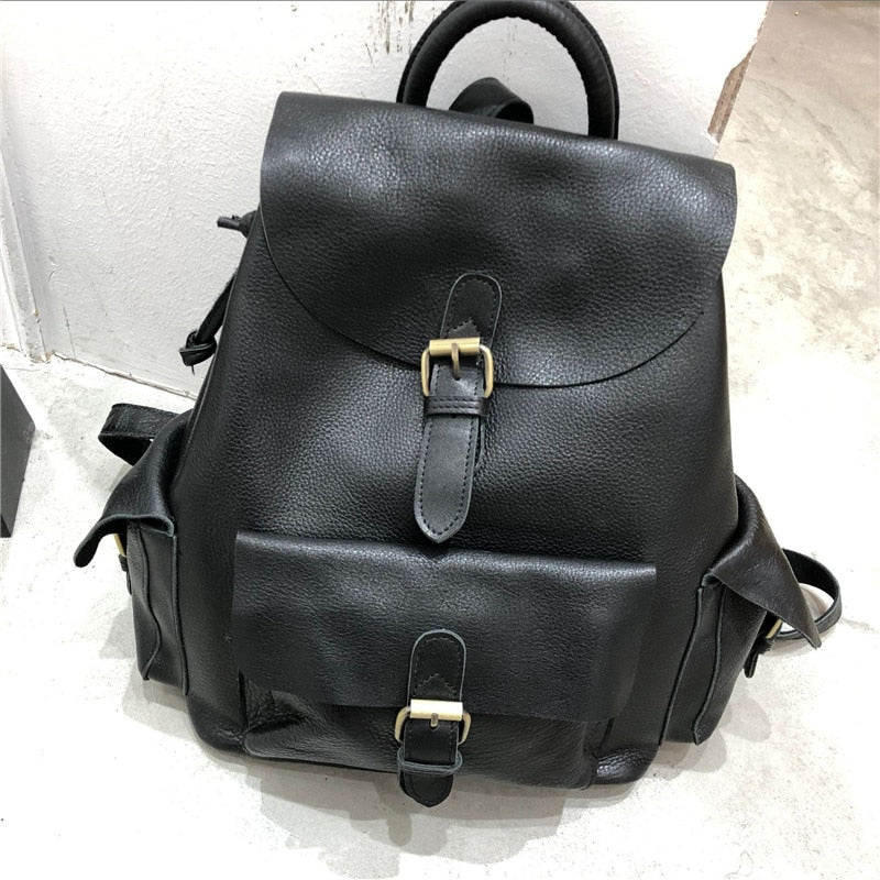 sac-a-dos-cuir-noir-femme-vintage