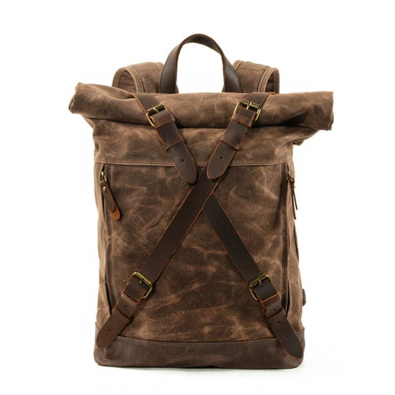sac-a-dos-toile-cuir-vintage
