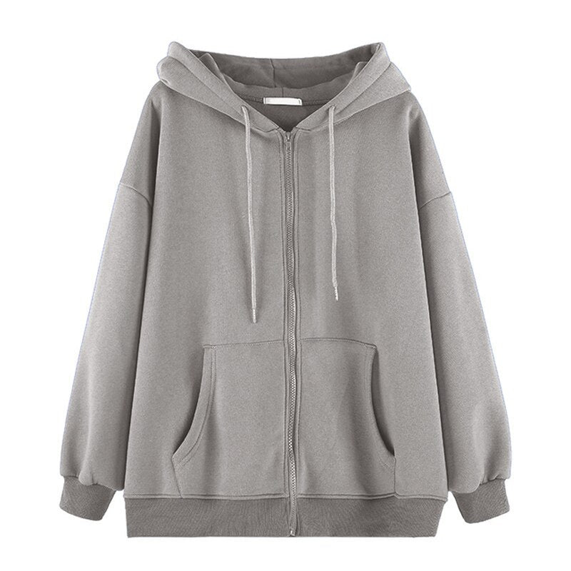 sweat-zippe-a-capuche-vintage-femme-gris