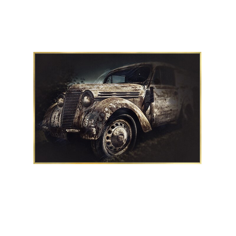    tableau-vintage-toile-voiture
