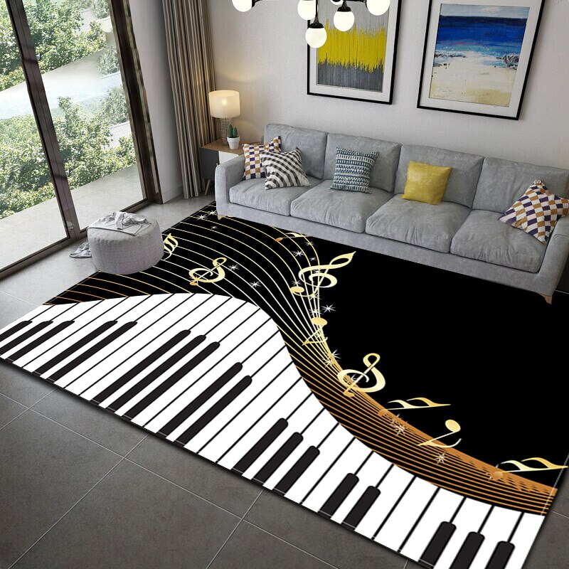 tapis-vintage-en-noir-et-blanc