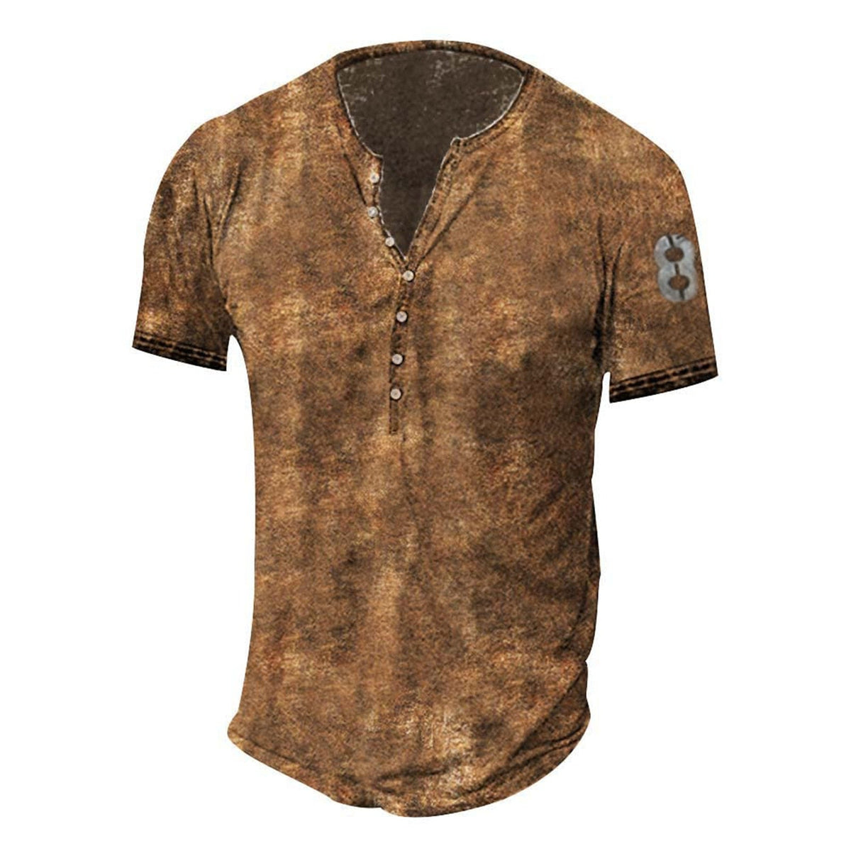 Herren-T-Shirt-Bodysuit mit Kragen und Knöpfen